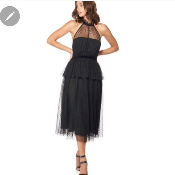 Avec les filles Women Polka Dot Open Back Sheath Dress - Picture 2 of 6